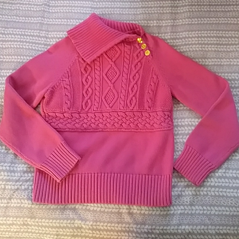 Chaps Ladies Pink Sweater L